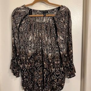 Snake skin pattern top